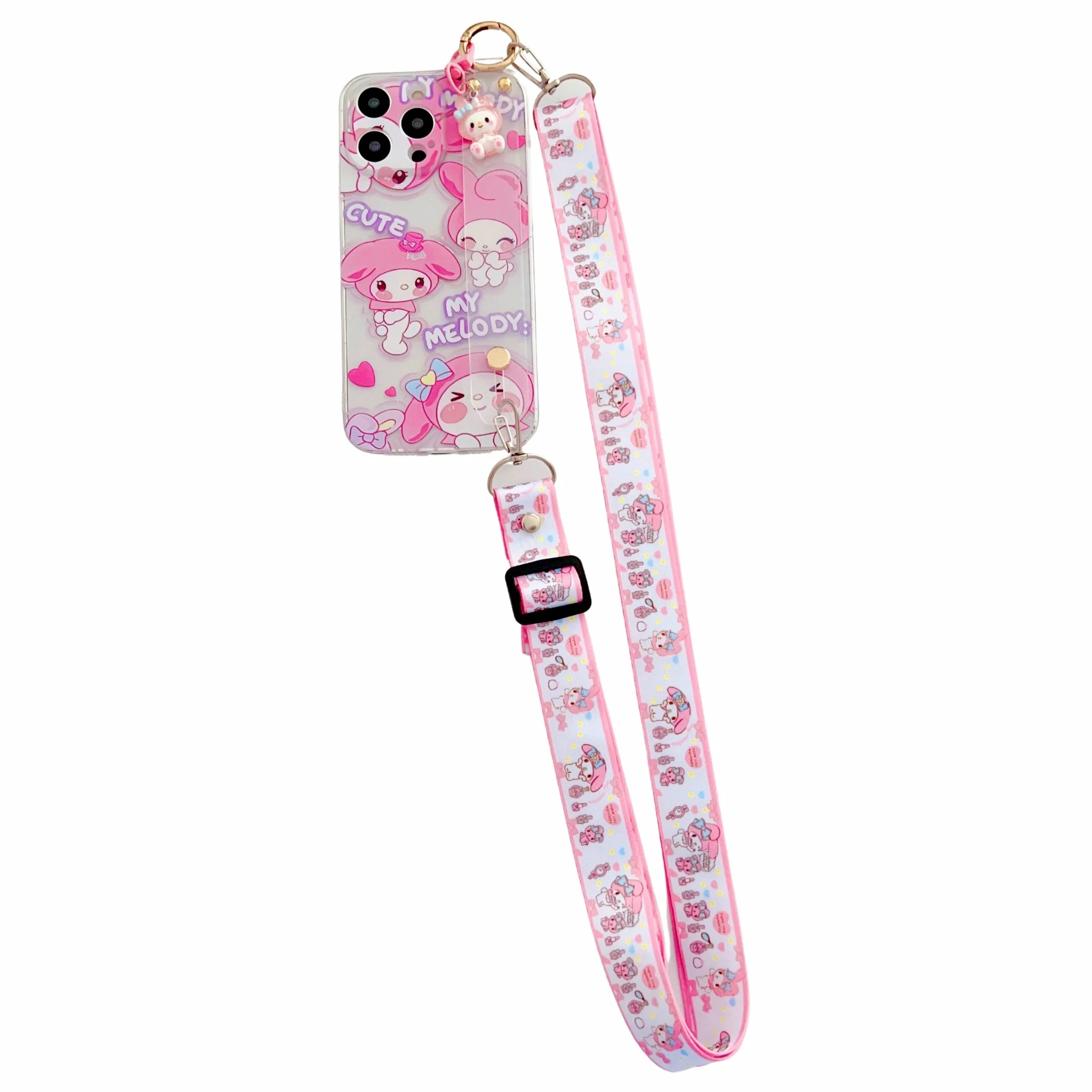 thumbnail image 1 of Funda con correa de muñeca para Samsung Galaxy S7, S8, S9, S10, S20, S21, S22, S23, S24 Plus, Ultra FE Kitty Melody, 1 of 5