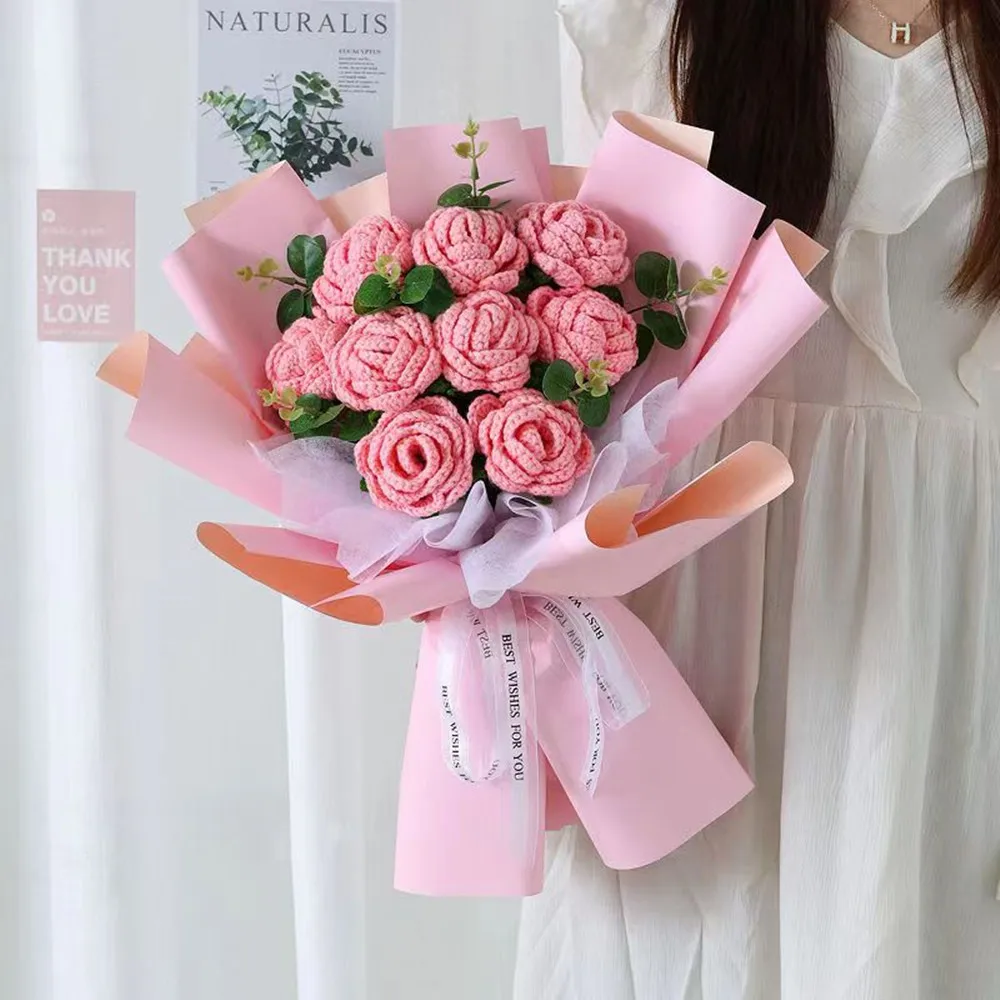 Knitting Knitted Flowers Bouquets Knitted Flowers Knit Flower