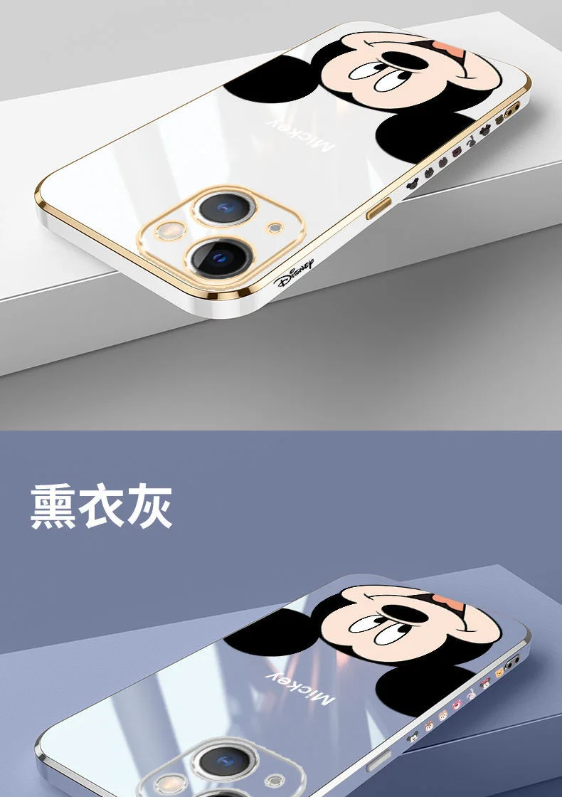 Disney Mickey Cartoon Phone Cases For iPhone 13 12 11 Pro Max Mini XR XS MAX 8 X 7 SE 2022 Lady Girl Soft Silicone Cover Gift apple 13 pro max case