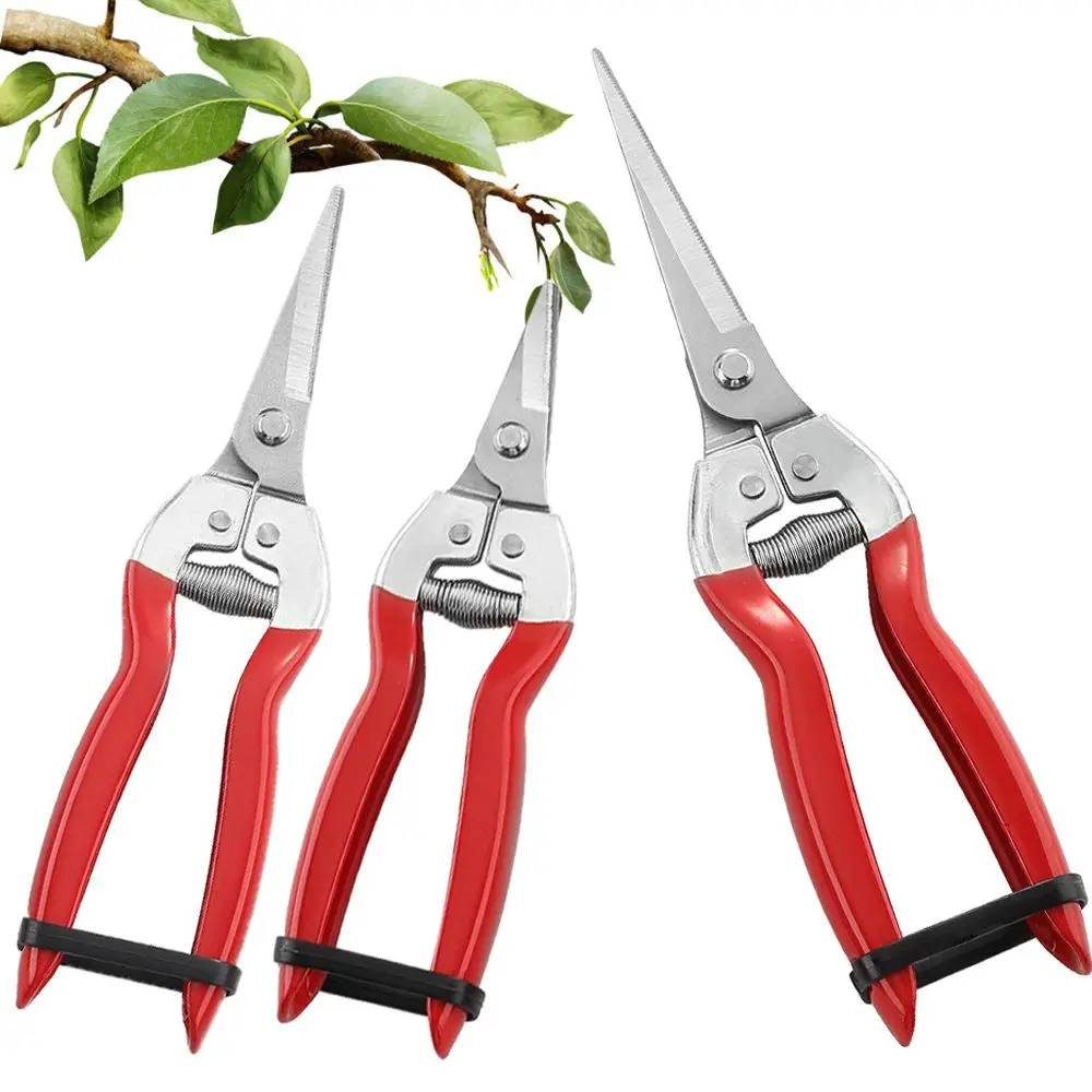 Anti-slip Leaf Trimmer Orchard Garden Gardening Hand Pruner Pruning Shear Micro-Tip Snips Garden Scissors