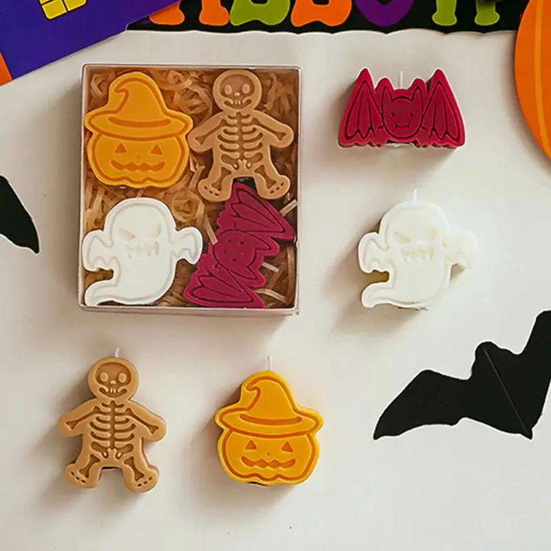 4pcs Comforting Scent Candles Set For Halloween Shaped Candles Safe Scented Candles Novelty Candles navidad decoracion 2025 - Image 6