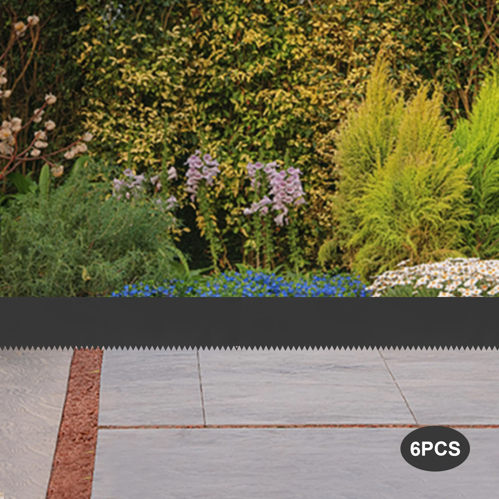 4/6Pcs Steel Landscape Edging Garden Lawn Edging Outdoor Border Heavy Duty Barrier