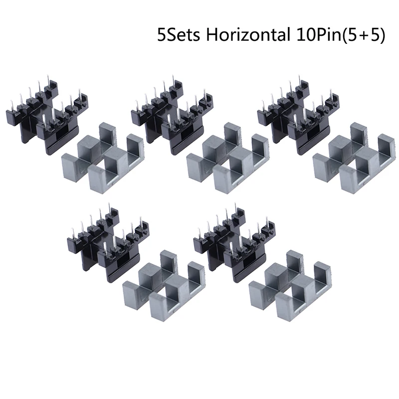 5Sets EE25 4Pin 8P 10P Transformer Bobbin PC40 Ferrite Core Vertical Horizontal High Quality Widely Used Transformers Filter waterproof tool bag