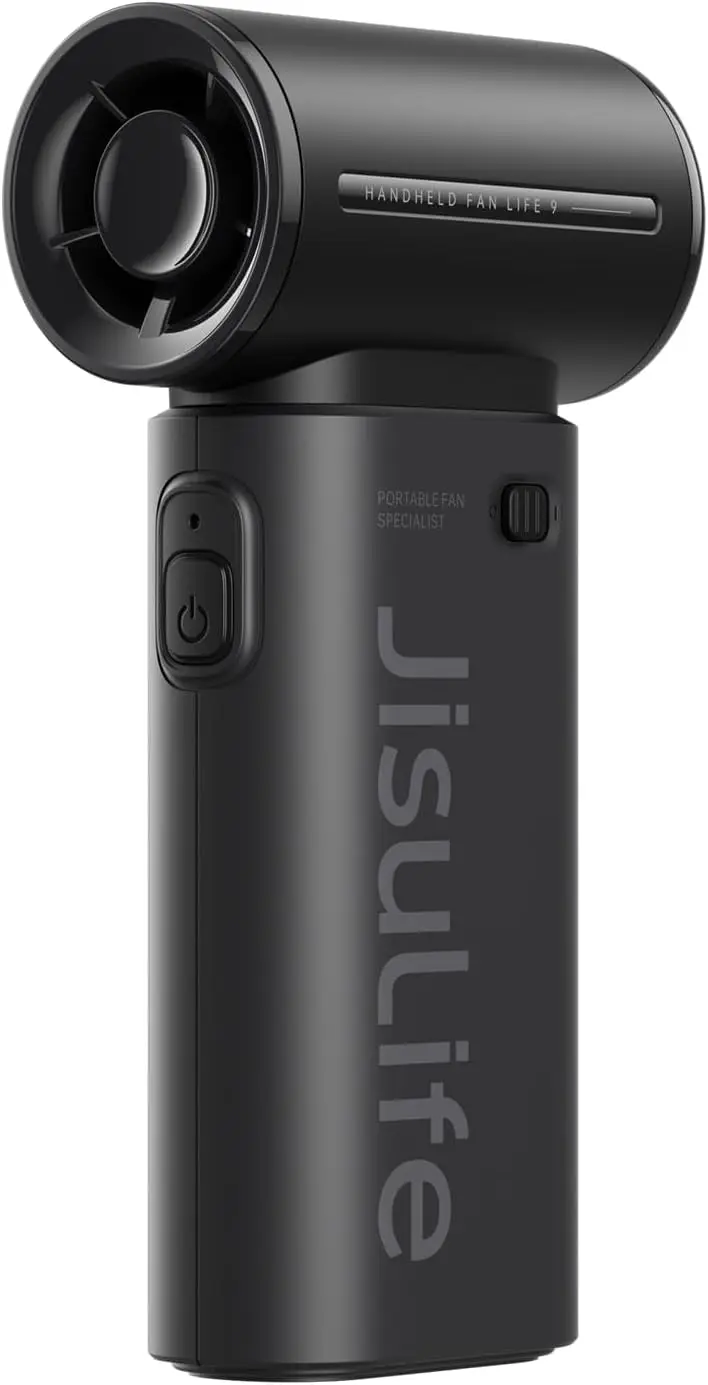 Portable Handheld Fan Life9, Turbo Power High Speed Air [18H Max Cooling Time], 5 Gear Wind, 5000mAh Rechargeable, Mini Pocket