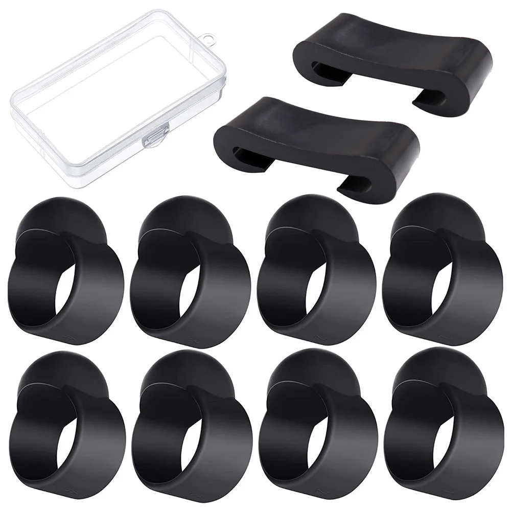 

10Pcs Steel Tongue Drum Mallet Brackets and Finger Picks Set with Storage Box
