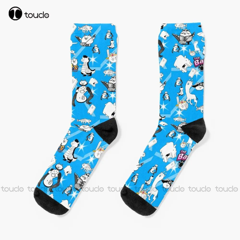 

Battle Cats Doddle Socks Green Baseball Socks Personalized Custom Unisex Adult Teen Youth Socks Street Skateboard Socks Funny