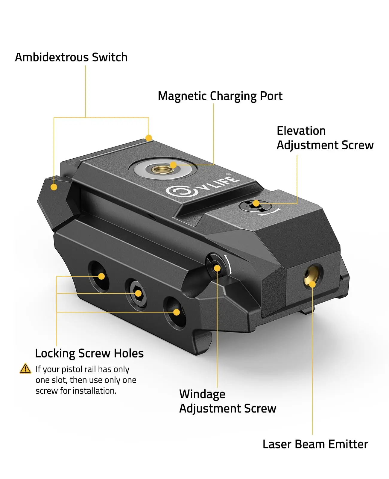 Laser Sight Red Dot Laser Sight CVLIFE Rechargeable Green For Pistol