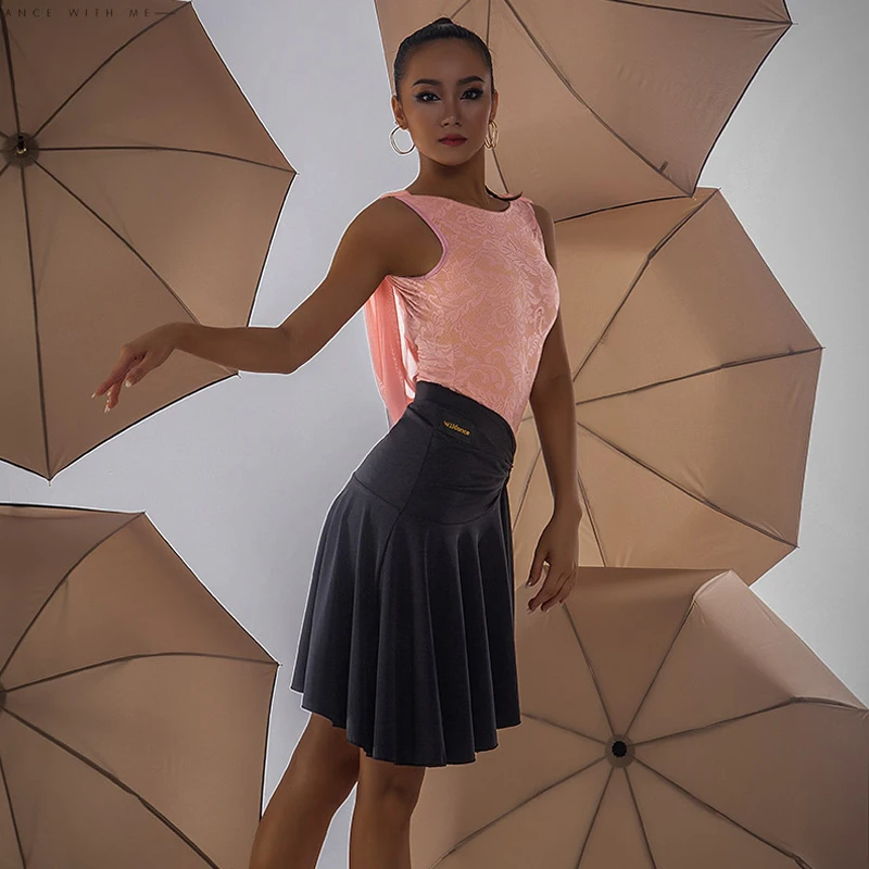 Abito Da Danza Latino Americana Per Donne - Body Con Nappe E Gonna, Per Tango, Salsa, Samba (Set 2 Pezzi) - Foto 13