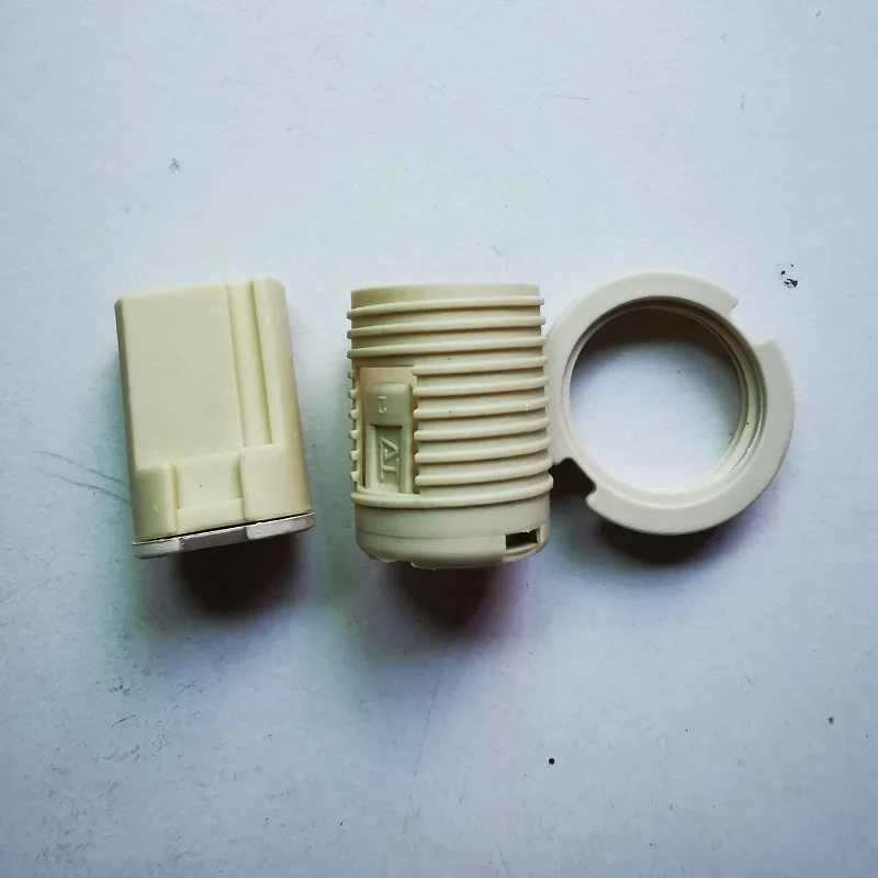 Portalampada G9 In Ceramica Con Staffa - Attacco Per Lampadine G9 - Confezione Da 3 Pezzi Con Coperchio