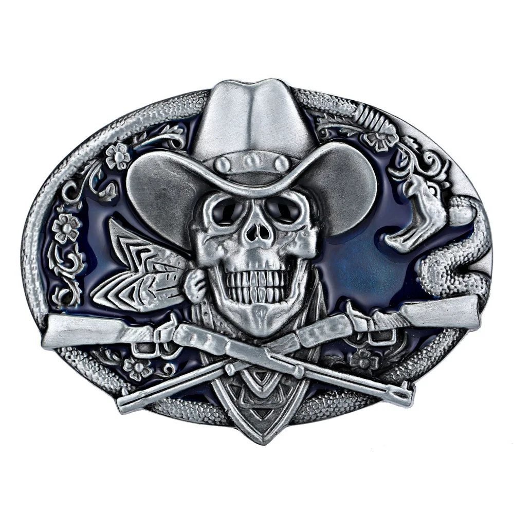 

Cheapify Dropshipping Western Cowboys Funny Pirates Of The Ghost Zinc Alloy Metal Buckle for 4omm Belts Men