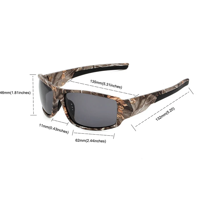 Description Picture 6 of itemCamouflage Polarized Fishing Glasses Men Women Cycling Hiking Driving Sunglasses Outdoor Sport Eyewear Camo Riding Windproof