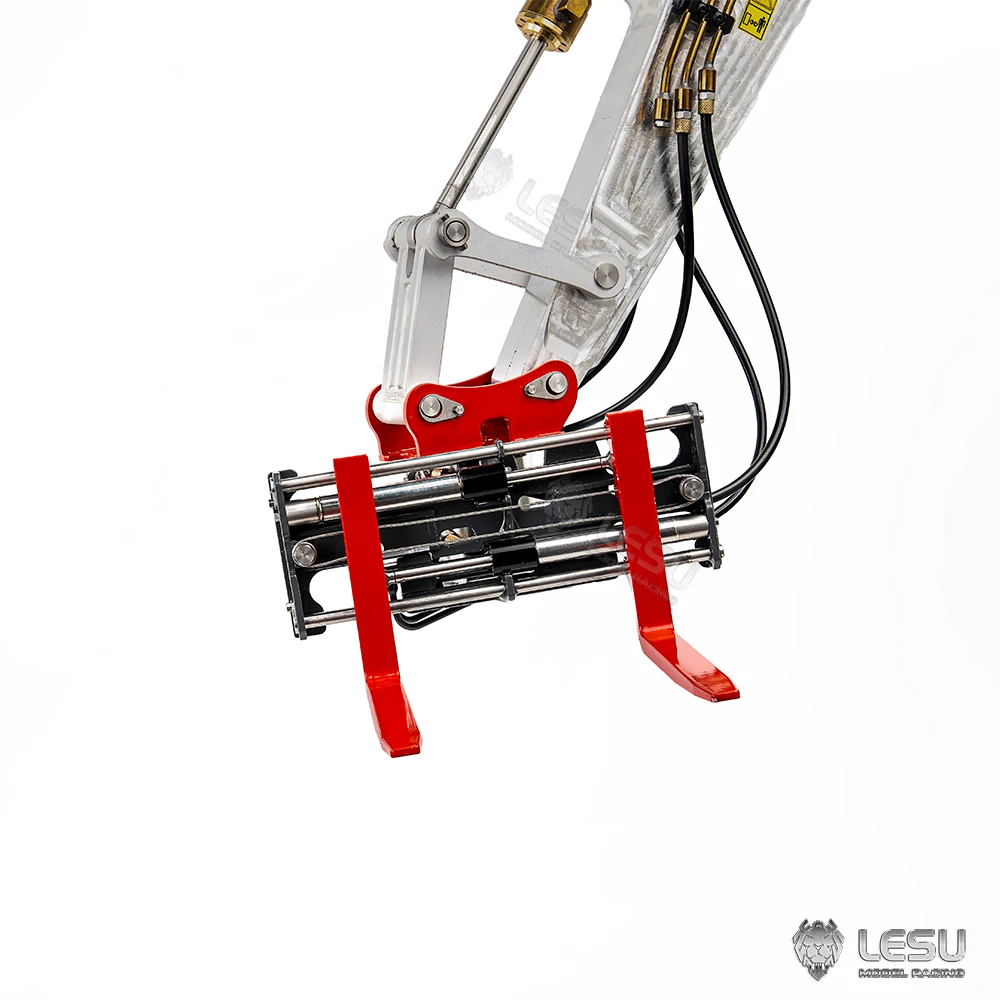 Vue de côté de la Fourche Hydraulique Rotative 270° AT-C0041, montrant le mécanisme de pivotement pour Robot Tank RC