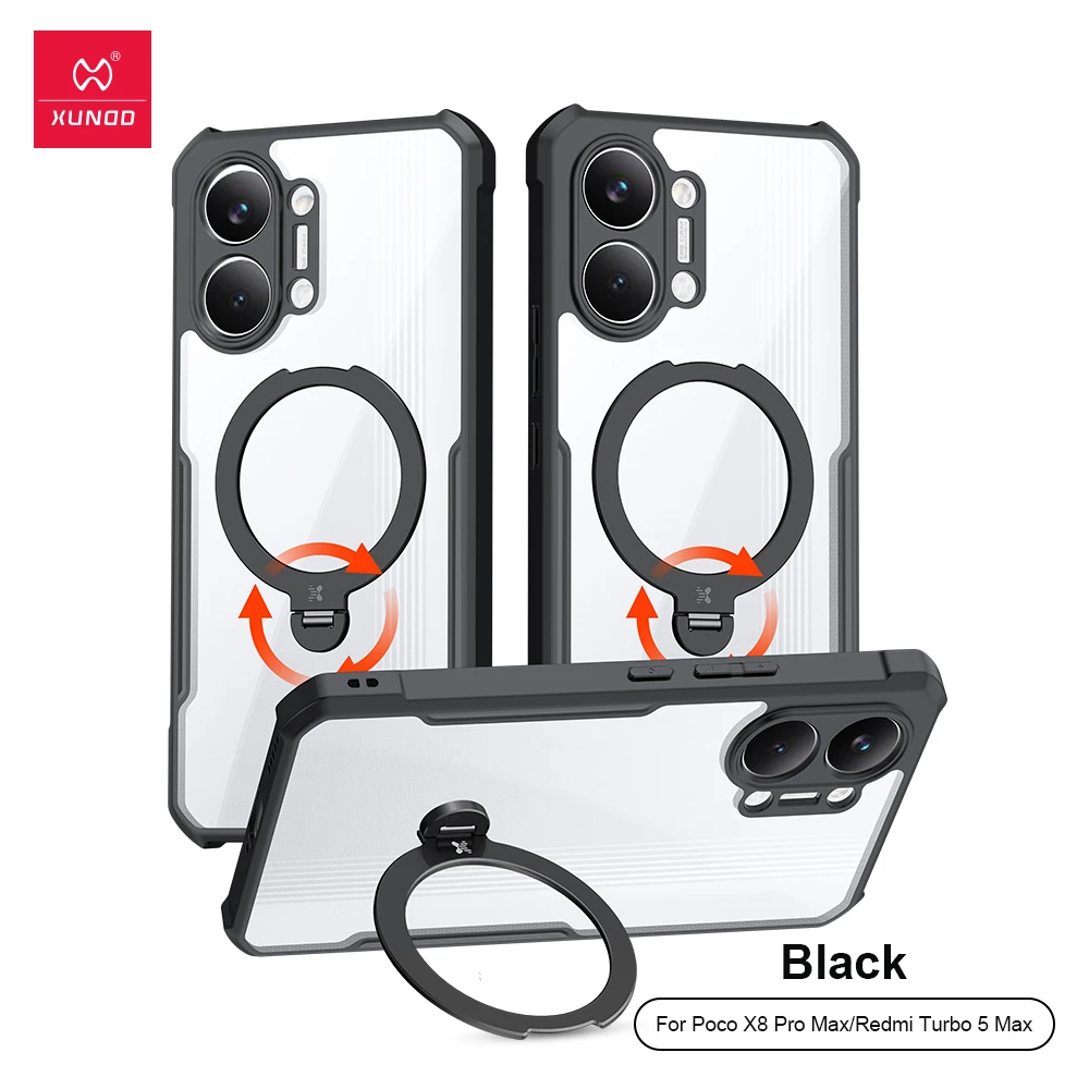 XUNDD Shockproof Clear Acrylic TPU Case with Airbag Corners & Camera Lens Protection