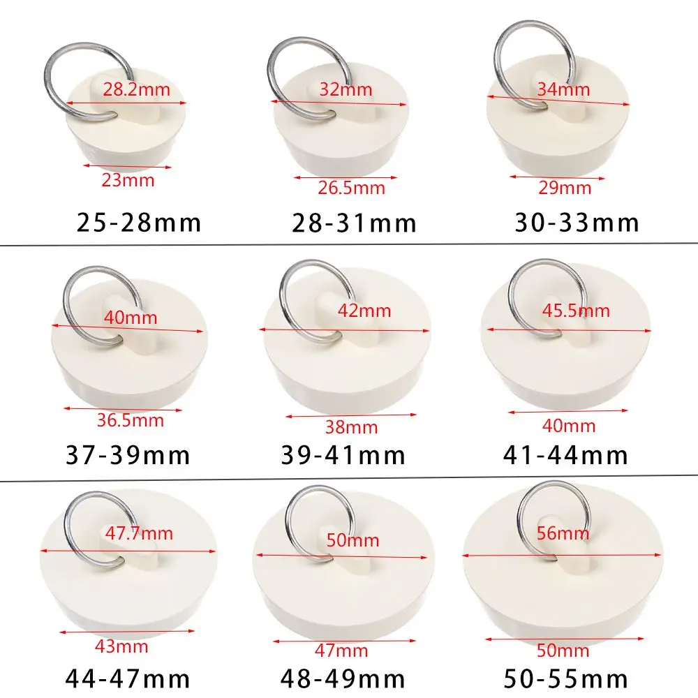 Drain Stopper Basin Drain Stopper Bathroom Sink Plug Silicone Drain Stopper Washbasin Drain Plug Bathroom Sink Stopper Kitchen Bath Floor Drain Plug With Hanging Ring Basin Sewer Water Stopper Leakage-proof Plug
