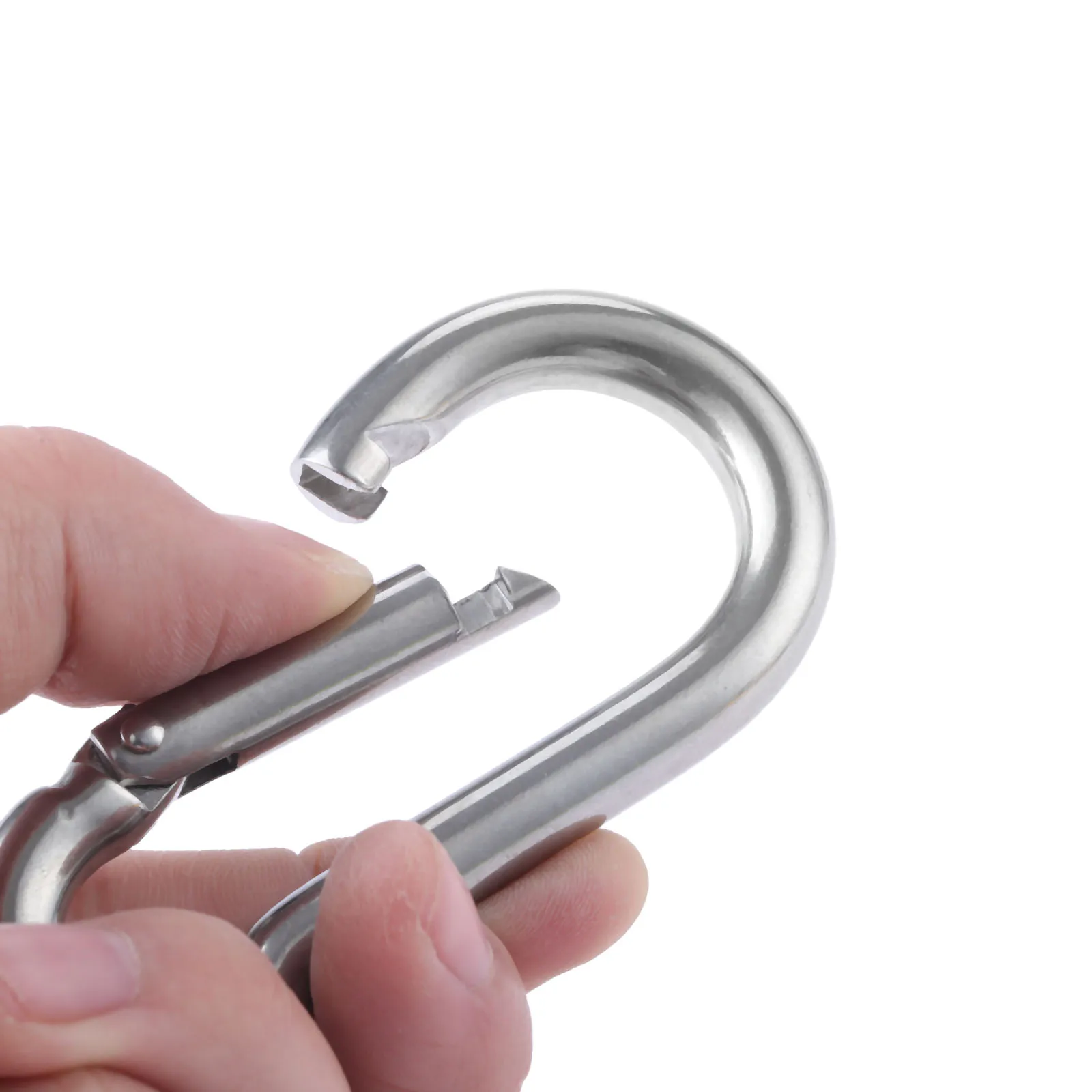 1 Pc Heavy Duty Marine Grade Stainless Steel 316 Carabiner Spring Snap Hook  Loop Clip Keychain M4 M5 M6 M8 M10 M12 Boats Diving