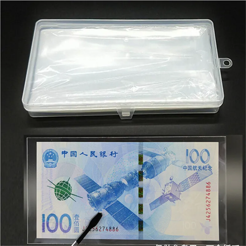 100 Stück Geldschein-Sammelhüllen für Banknoten, 3-Slot-Loseblatt-Albumschutz – Detail 3
