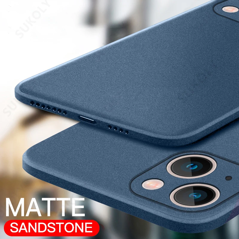 Ultra-Thin Sandstone Matte Back Soft TPU Scrub Cover For iPhone 11  12 13 Pro MAX SE 2020 6 S 7 8 10 X XR XS Max Plus Phone Case iphone 12 pro wallet case