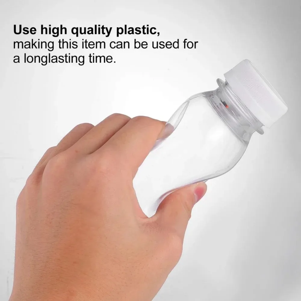 plastic water bottle plastic cup 10/20pcs 200ml Empty Plastic Bottle with Lid Reusable Beverage Bottle Leakproof Milk Juice Coffee Cup for Wedding Party Supplies
