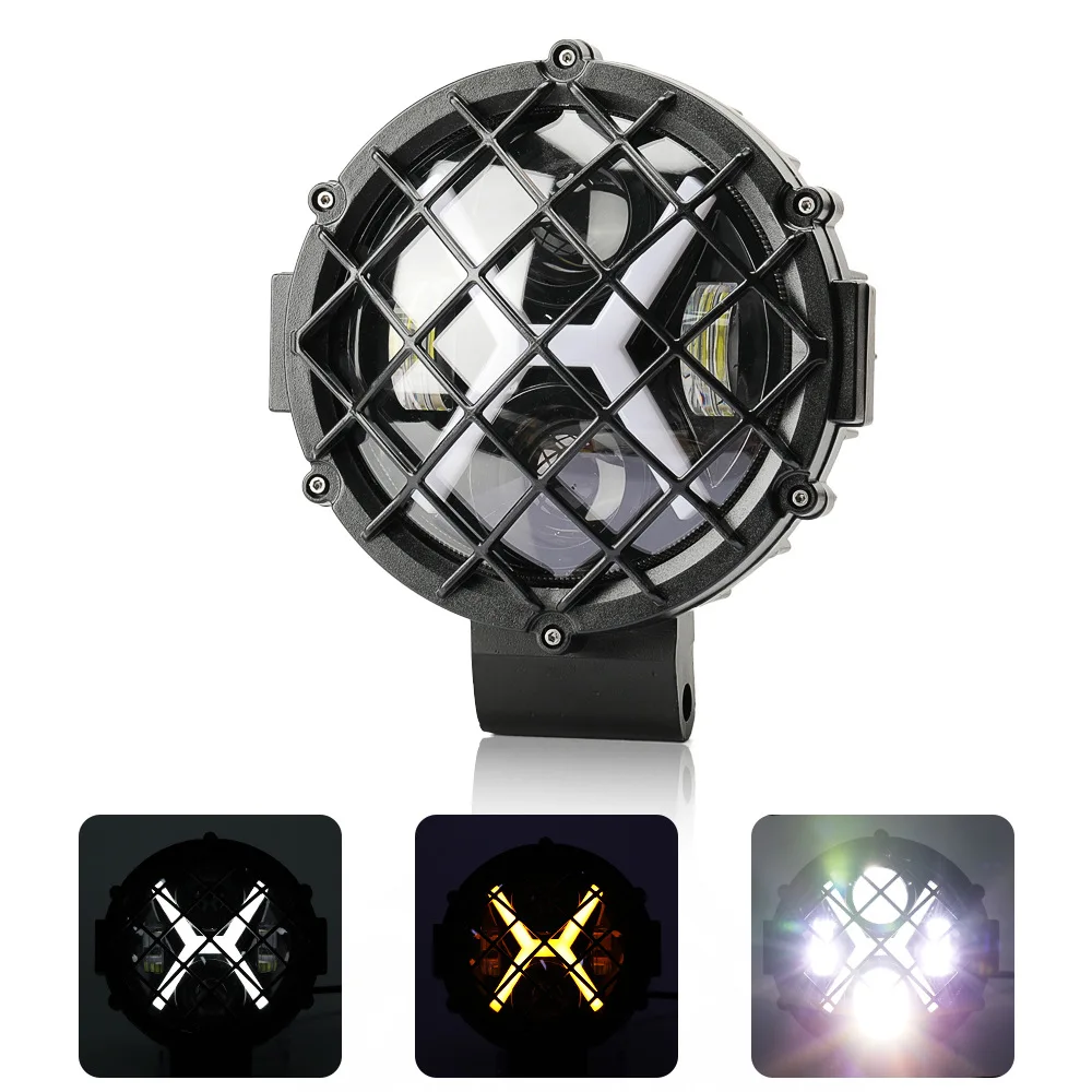 

UTV Off-road Vehicle 7inch 90w 3600lm Spotlight Led For Wrangler Luggage Rack Raptor F150 Tank 300 BJ40 Front Bumper Fog Light