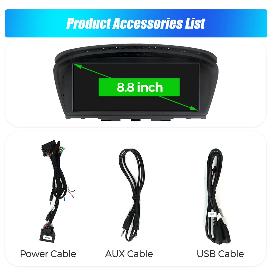 MEKEDE Radio para coche con sistema Linux de 8,8 pulgadas para BMW Serie 3 E60 E61 E63 E64 Serie 5 E90 E91 E92 E93 CCC CIC AirPlay Autolink CarPlay Android Auto GPS Navegación Reproductor Multimedia BT SWC Autoradio Reproductor de vídeo Unidad Principal Estéreo Sistema Inteligente 5