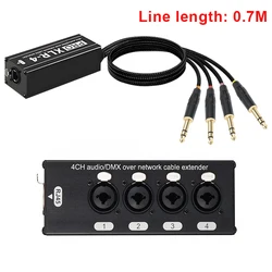 Shielded RJ45 CAT5 to 4 - Channel XLR Connector Cable (6.35 And Female B)