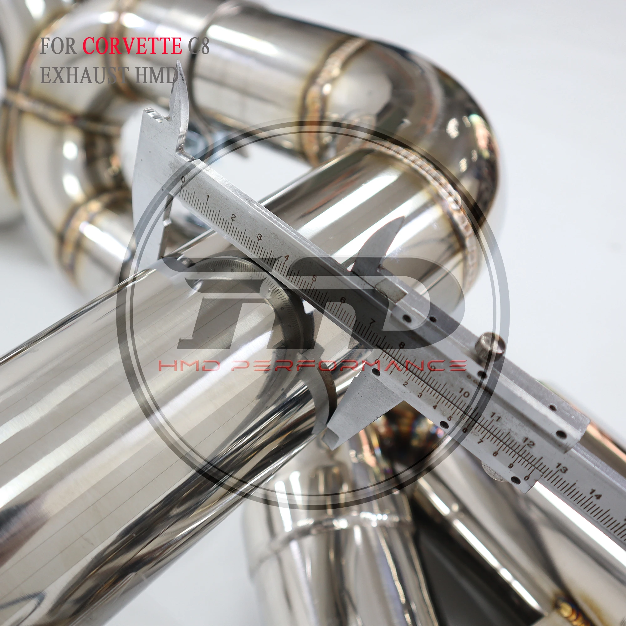 HMD Exhaust System For Corvette C8 Exhaust Catback Stainless Steel Material Bright Surface Valve Control