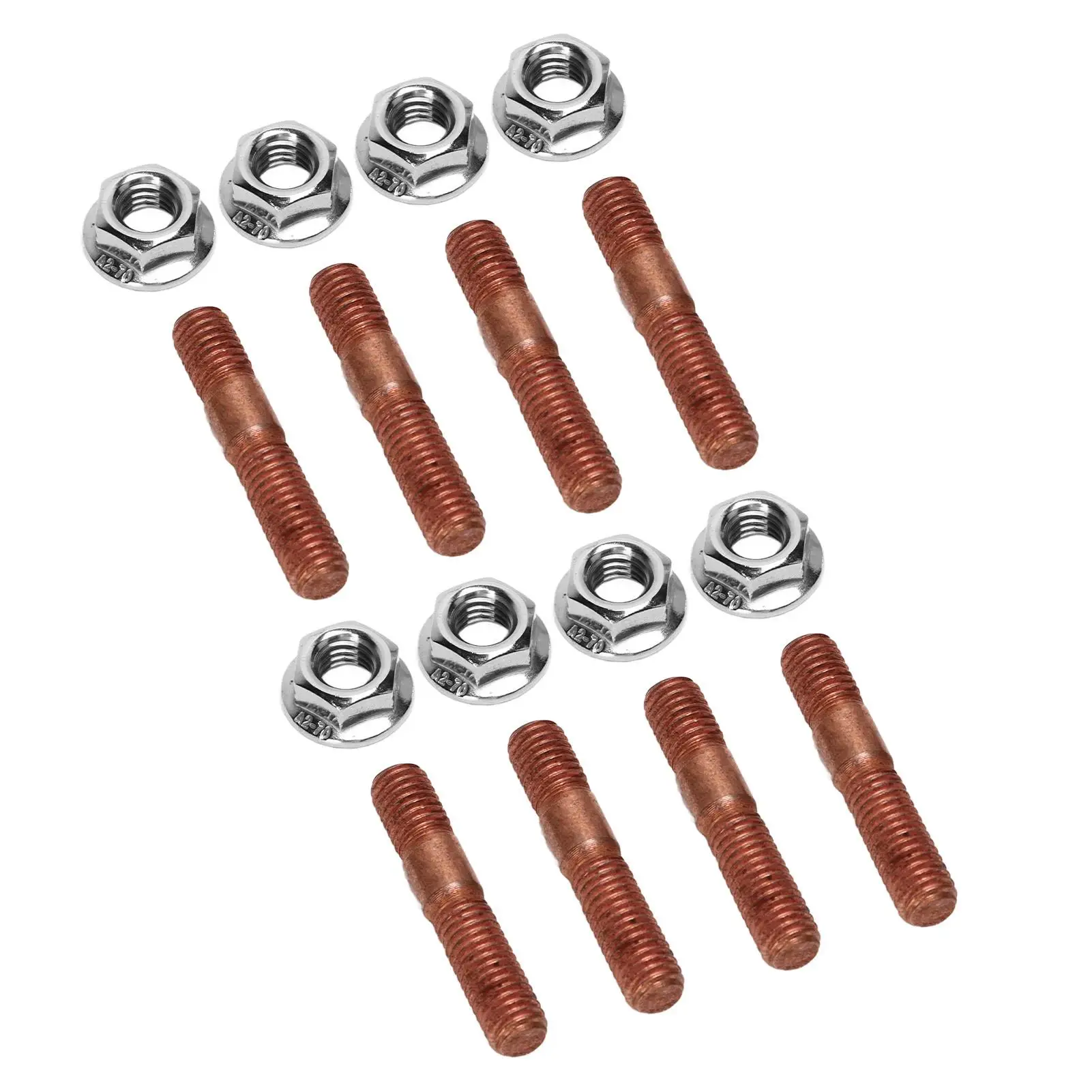 M8 1.25 Threaded Studs Kit Exhaust Manifold Hardware Kit 8mm for car