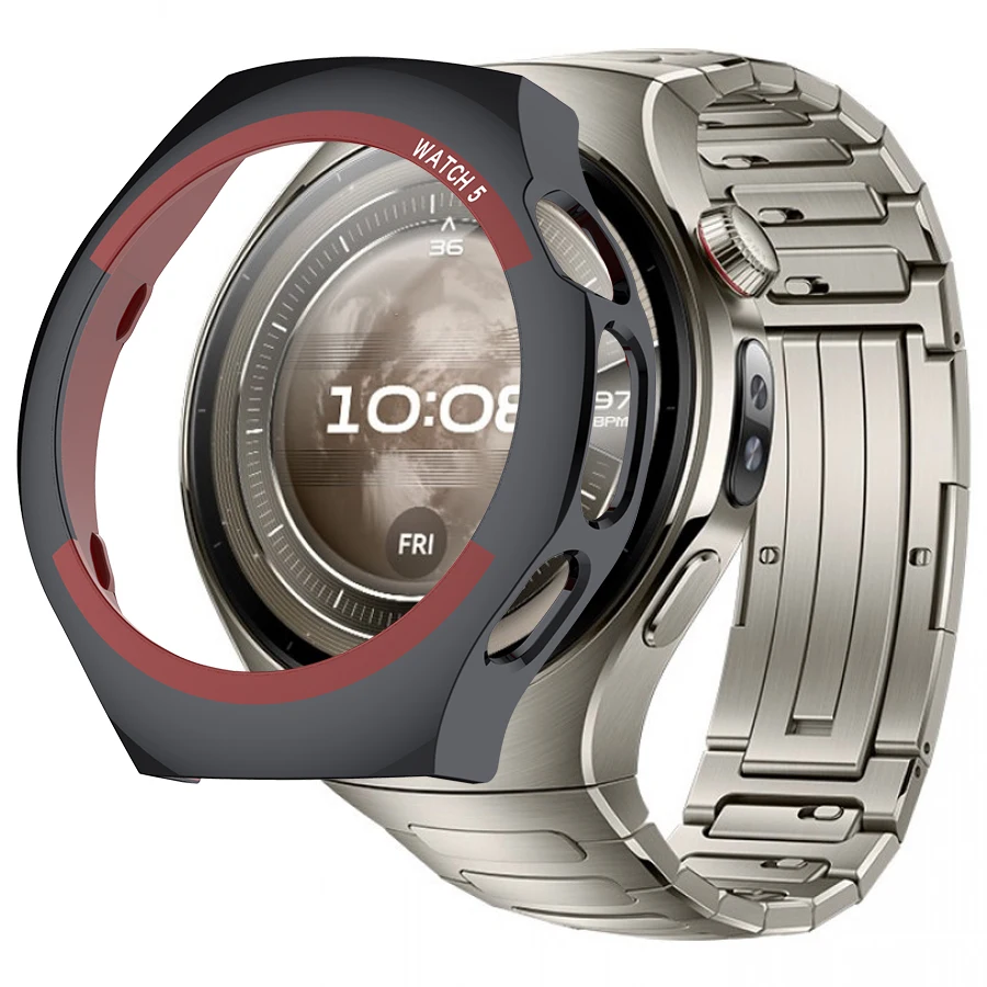 Durable Shockproof Bumper Shell for Huawei Watch 5 - Stylish Protective PC Hard Case