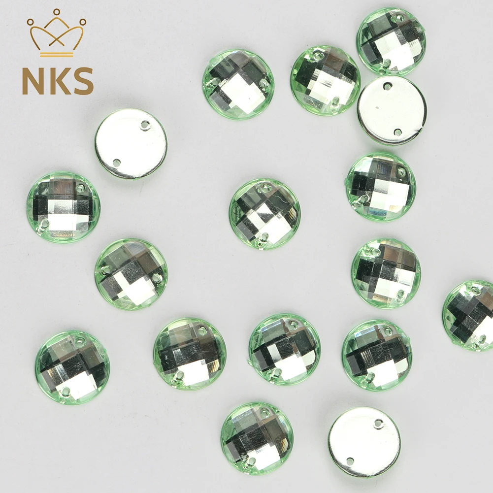 NKS 패션 원피스 아크릴 보석 제작용 모조 다이아몬드, 플랫 백, 하프 라운드, 크리스탈 스톤, 핫 세일