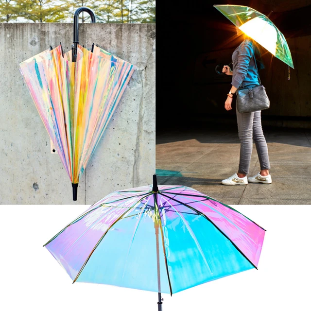 hård mest mynte Shiny Umbrellas Fashion Rainbow-laser Reflective Shiny Umbrellas - Umbrellas  - AliExpress