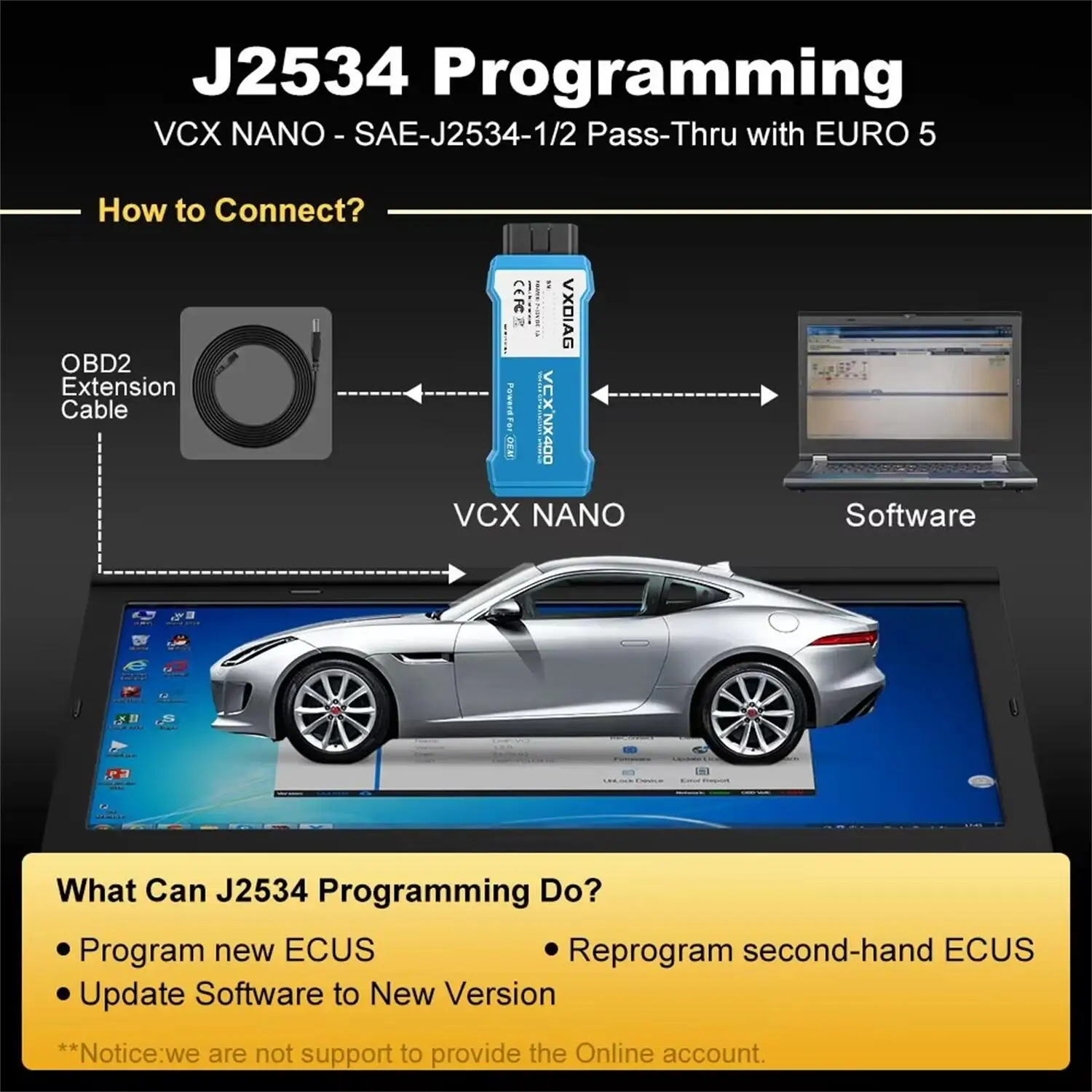 VXDIAG NANO NX400PRO for Toyota Lexus J2534 Programming Car OBD2