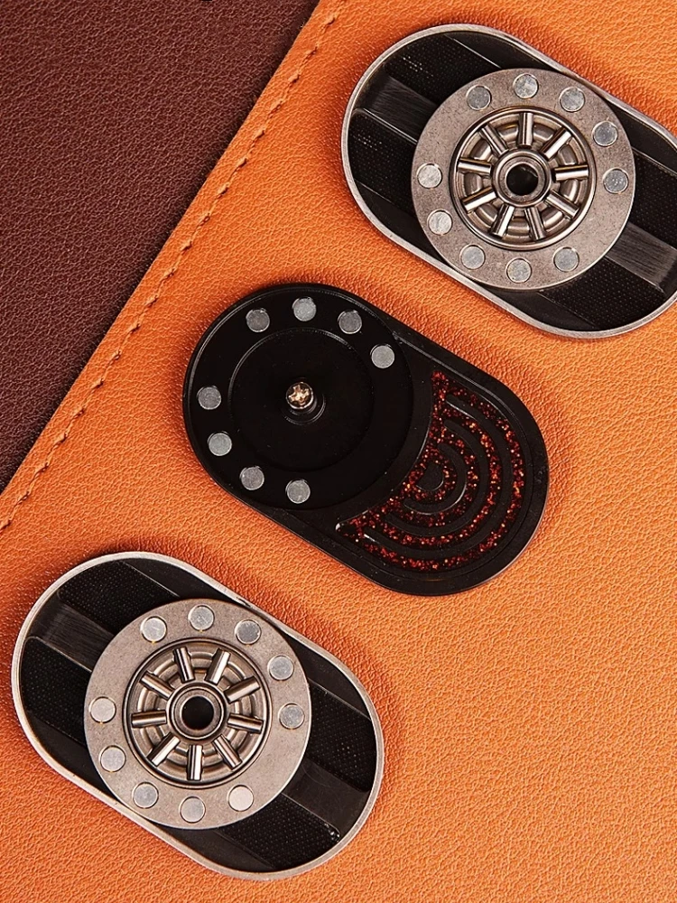 Mechanical Fritillary Three-layer Push Card Slider Decompression Fidget Spinner Metal Magnetic Stress Relief Fingertip EDC Toy