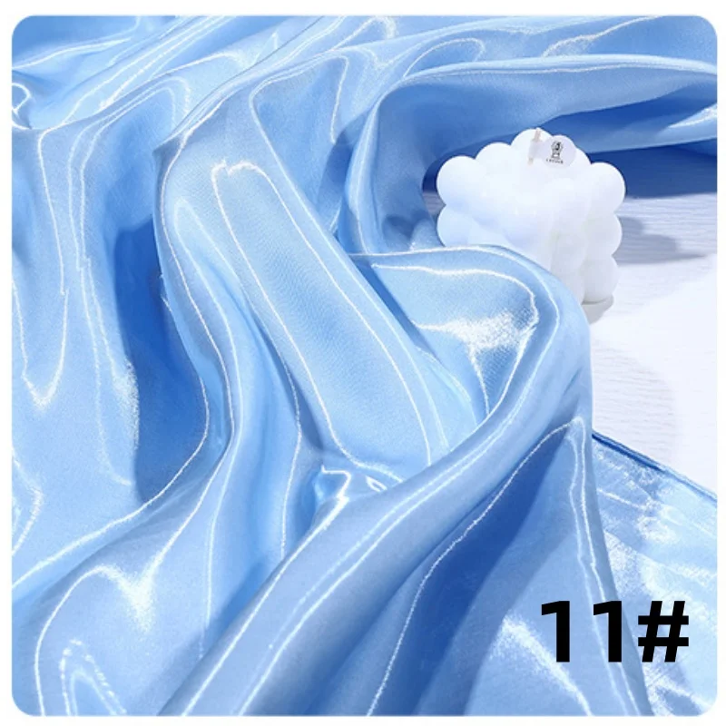 Liquid Water Light Reflective Satin Fabric by the Meter - Smooth, Breathable Finish