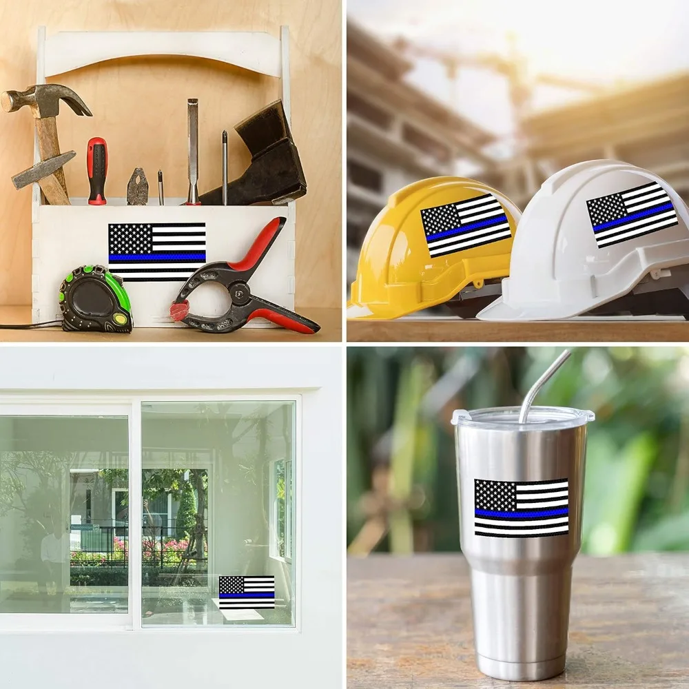 Thin Blue Line Flag Decals 6