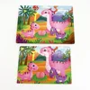1pc 11*15cm Wooden Jigsaw Puzzle Cartoon Animal Parent-child Theme Puzzles Game Kids Montessori Educational Toys for Children 2
