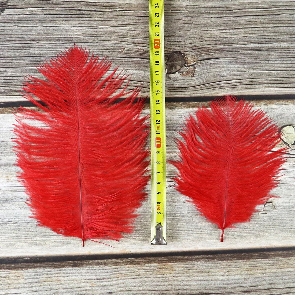 10 Pcs/Lot White Ostrich Feathers For DIY Hand Sewing Dresses Wedding Family Tabletop Centerpieces Carnivals Natural Plumes
