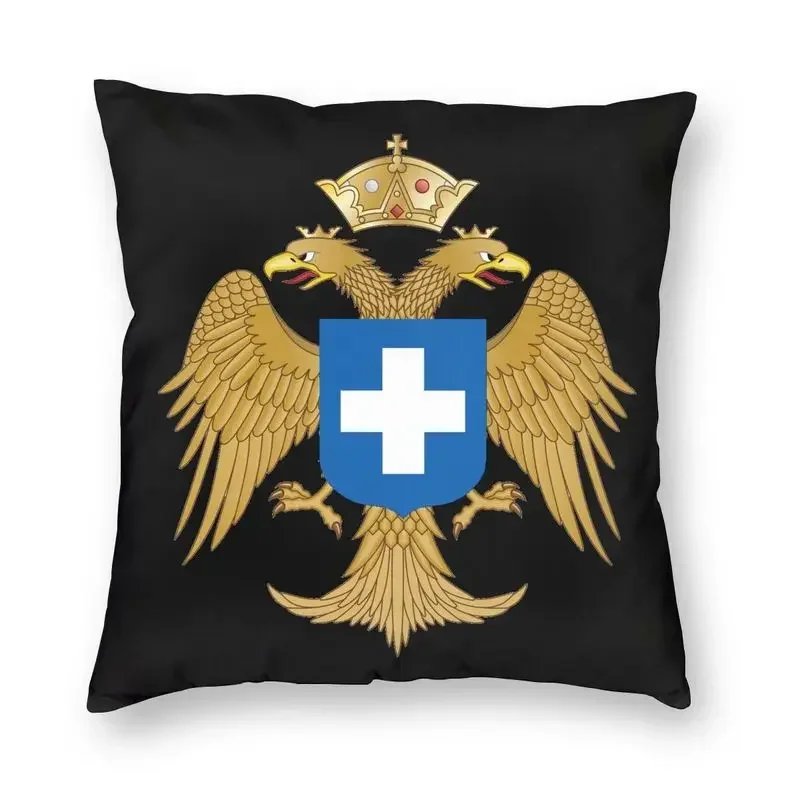 

Coat Of Arms Of The Byzantine Kingdom Of Greece Cushion Two Side Printing Floor Pillow Case for Sofa Cool Pillowcase Home Decor