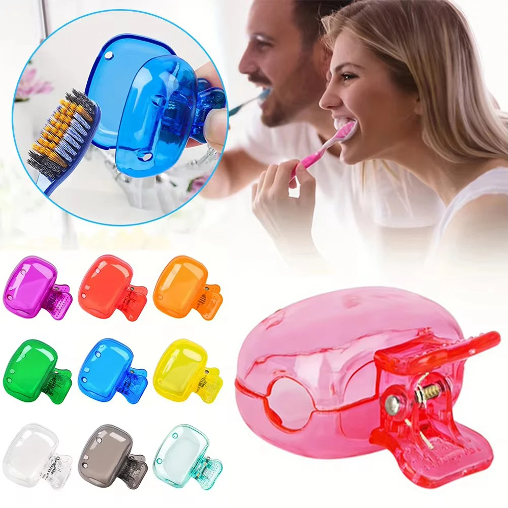 Toothbrush Covers 1 / 10 Toothbrush Head Protective Covers For Electric Manual Brush Heads Portable Travel Home Plastic Toothbrush Covers
