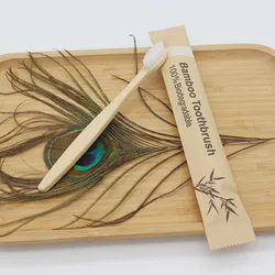 Eco-Friendly Custom Logo Bamboo Toothbrushes - Sustainable Teeth Care (50Pcs White)