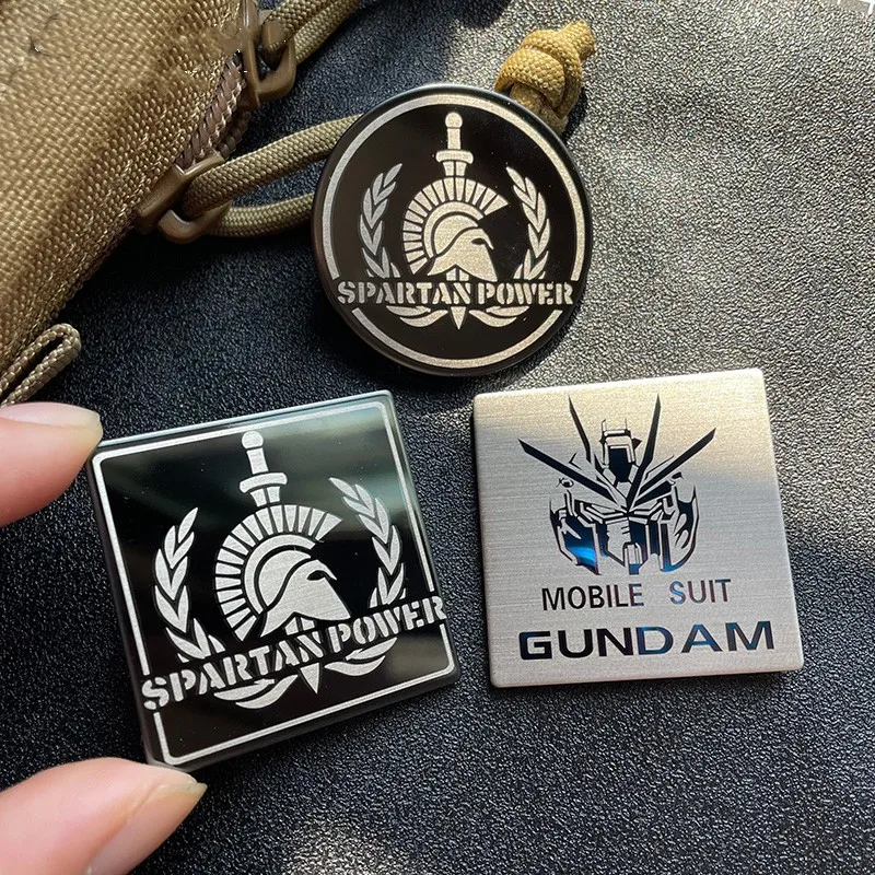 

MOBILE SUIT Metal Hook and Loop Patch SPARTAN POWER Tactical Military Badges For Clothing Backpack DIY Applique