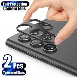 Premium Tempered Glass Camera Lens and Screen Protector Cover - 2 - Pack - Anti Peeping (S23 Ultra)