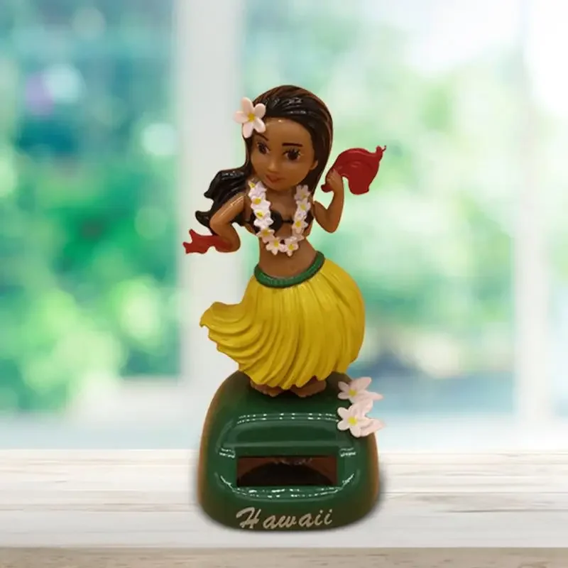 Solar Powered Dancing Hawaii Girl Swinging Bobble Toy Cute Anime