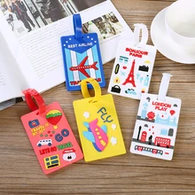 

Clasp Cute Suitcase Identifier Silica Gel Luggage Tag Strap Length Adjustable Cartoon Hang Tag