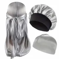 3pcs/set, Durag & Bonnet & Dome Hats, Solid Color Elastic Satin Bonnet Night Cap, Lightweight Pirate Hats 2