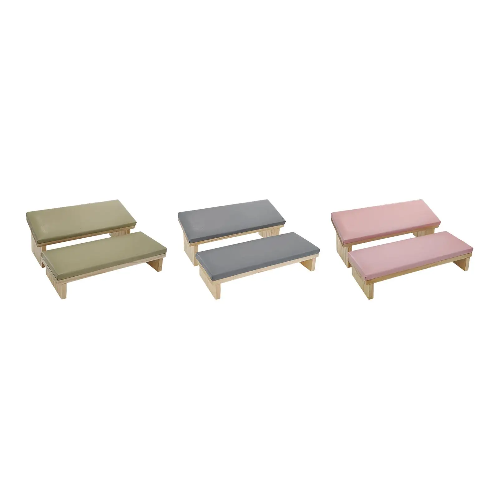 

2 Pieces Nail Arm Rest Arm Rest for Nails Nail Hand Pillow Ramp Combination Hand Rest for Foot Hand Nail Techs Use SPA Salon Arm