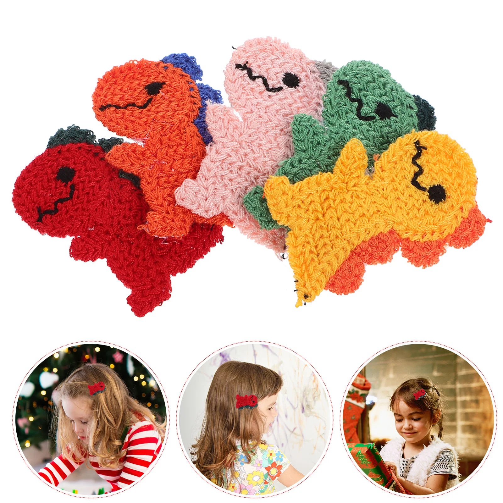 

Dinosaur Hair Clips Cute Animal Hair Barrette Crocheted Snap Hair Clips Hairpin Dinosaur Hair Accessories Gift Girls