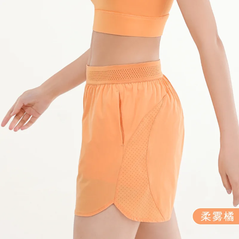 New Anti Glare Sports Pants Quick Drying Breathable Running Shorts Yoga Suit Fitness Casual Pants Summer