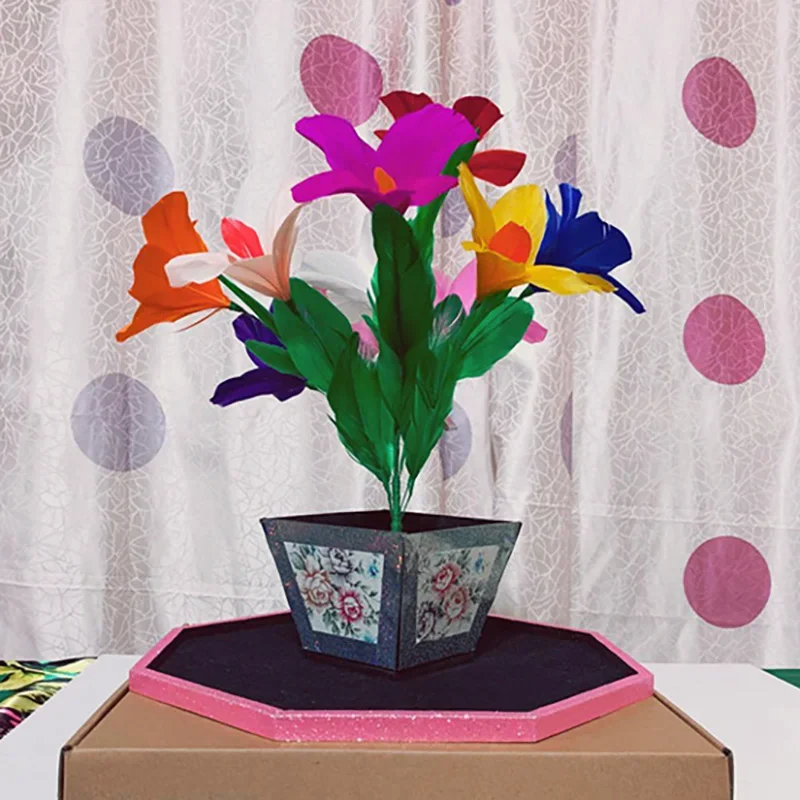 

Appearing Potted Flower Tray by YG Magic Tricks Feather Flower Appearing Magia Magician Stage Illusions Gimmicks Mentalism Props