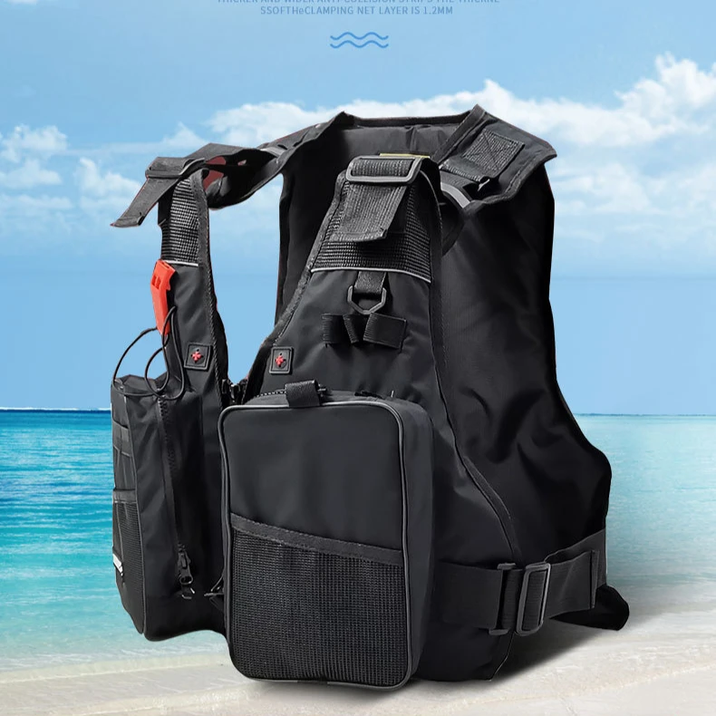 Adult Drifting Camouflage Sea Fishing Buoyancy Vest Style Outdoor Swimsuit Adjustable Breathable Sea Fishing Life Jacket