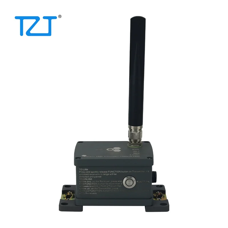 TZT 100MW 500 계량기 방수 무선 송신기 DMX512, DMX 무선 송신기, 무대 조명용 DMX 리시버, 2.4GHz
